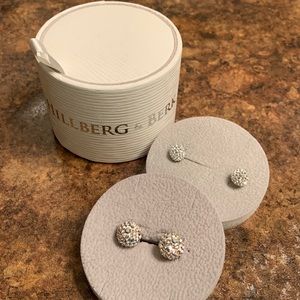 Hillberg & Berk sparkle ball stud earrings